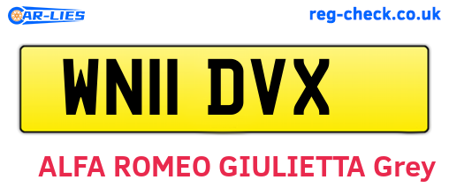 WN11DVX are the vehicle registration plates.