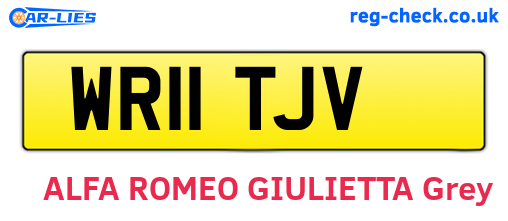 WR11TJV are the vehicle registration plates.