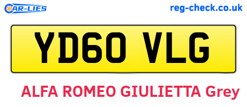 YD60VLG are the vehicle registration plates.