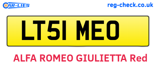 LT51MEO are the vehicle registration plates.