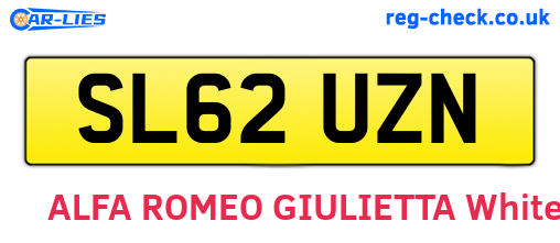 SL62UZN are the vehicle registration plates.