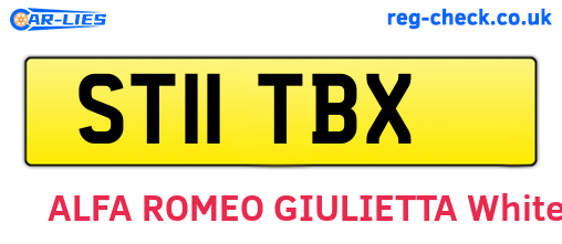 ST11TBX are the vehicle registration plates.