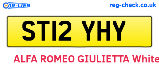 ST12YHY are the vehicle registration plates.