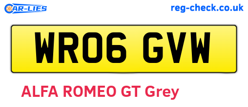 WR06GVW are the vehicle registration plates.