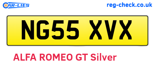 NG55XVX are the vehicle registration plates.