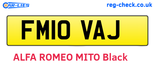 FM10VAJ are the vehicle registration plates.