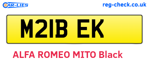 M21BEK are the vehicle registration plates.
