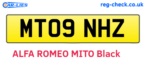 MT09NHZ are the vehicle registration plates.
