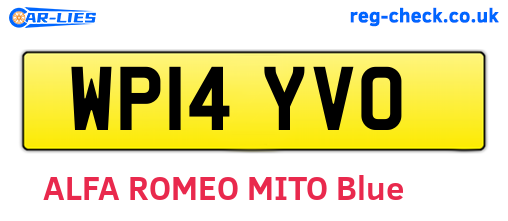 WP14YVO are the vehicle registration plates.