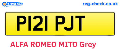P121PJT are the vehicle registration plates.