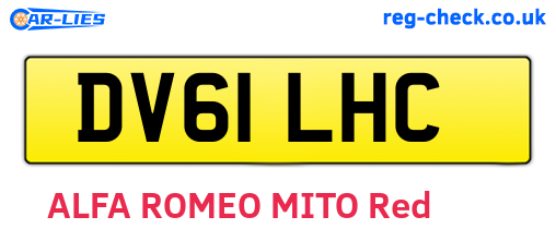 DV61LHC are the vehicle registration plates.