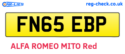 FN65EBP are the vehicle registration plates.