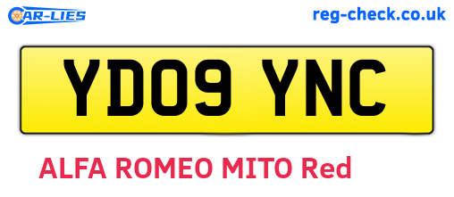 YD09YNC are the vehicle registration plates.