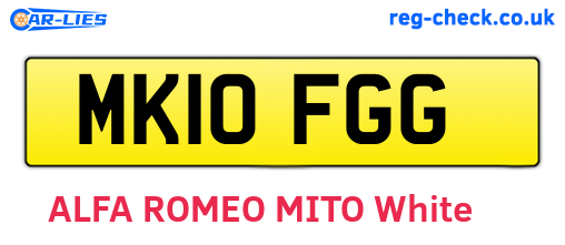 MK10FGG are the vehicle registration plates.