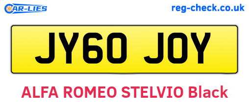 JY60JOY are the vehicle registration plates.