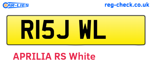 R15JWL are the vehicle registration plates.