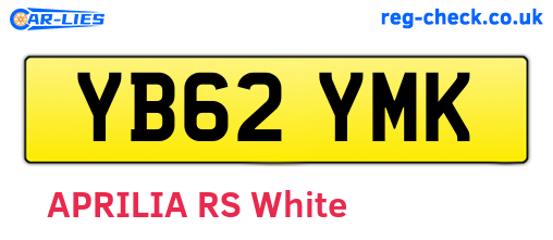 YB62YMK are the vehicle registration plates.