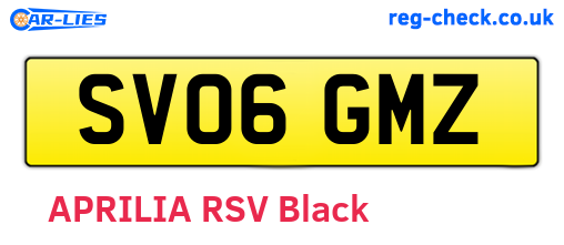 SV06GMZ are the vehicle registration plates.