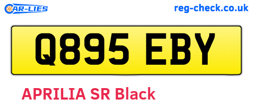Q895EBY are the vehicle registration plates.