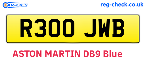 R300JWB are the vehicle registration plates.