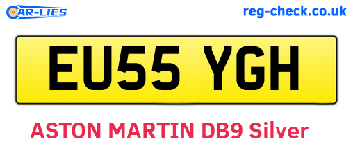 EU55YGH are the vehicle registration plates.