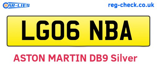 LG06NBA are the vehicle registration plates.