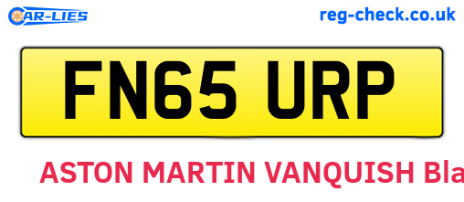 FN65URP are the vehicle registration plates.