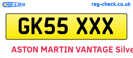 GK55XXX are the vehicle registration plates.