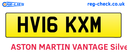 HV16KXM are the vehicle registration plates.