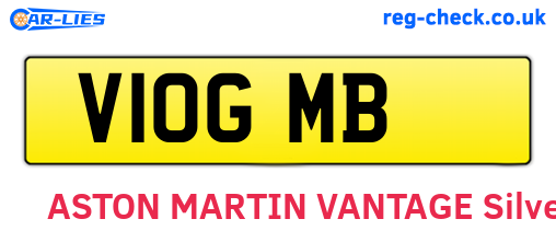 V10GMB are the vehicle registration plates.