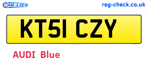 KT51CZY are the vehicle registration plates.