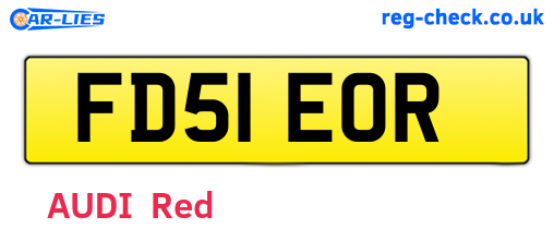 FD51EOR are the vehicle registration plates.