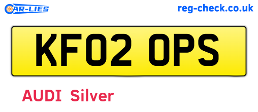 KF02OPS are the vehicle registration plates.