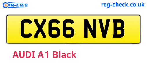 CX66NVB are the vehicle registration plates.