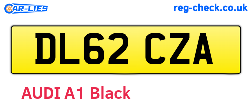 DL62CZA are the vehicle registration plates.