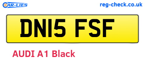 DN15FSF are the vehicle registration plates.