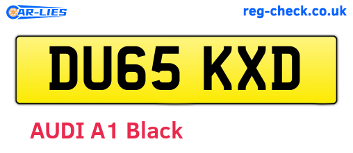 DU65KXD are the vehicle registration plates.