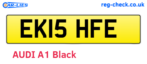 EK15HFE are the vehicle registration plates.