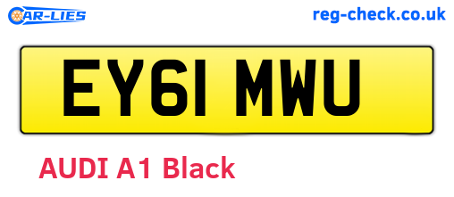 EY61MWU are the vehicle registration plates.