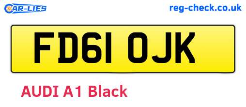 FD61OJK are the vehicle registration plates.