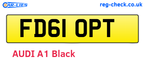 FD61OPT are the vehicle registration plates.