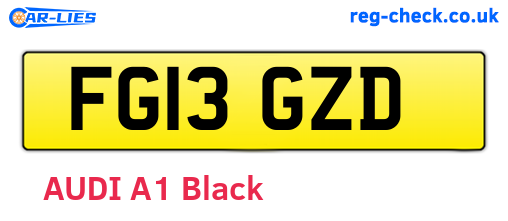 FG13GZD are the vehicle registration plates.