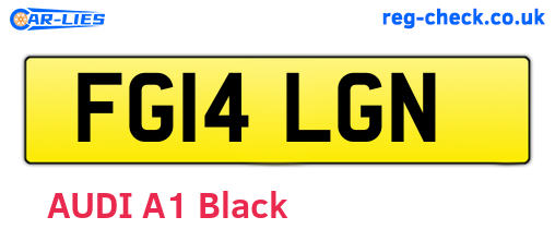 FG14LGN are the vehicle registration plates.