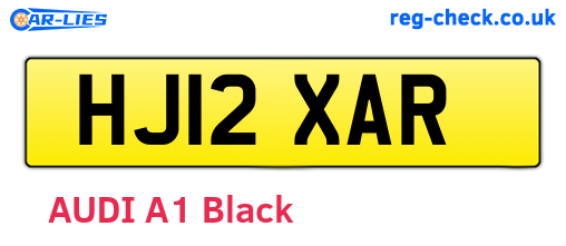 HJ12XAR are the vehicle registration plates.
