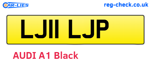 LJ11LJP are the vehicle registration plates.