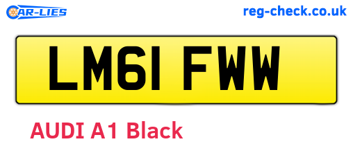 LM61FWW are the vehicle registration plates.