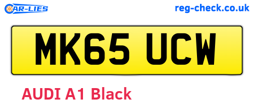 MK65UCW are the vehicle registration plates.