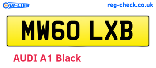MW60LXB are the vehicle registration plates.