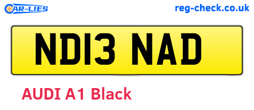 ND13NAD are the vehicle registration plates.