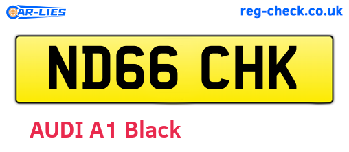 ND66CHK are the vehicle registration plates.